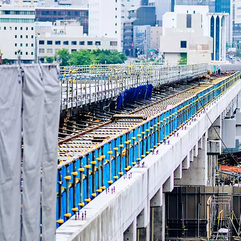 鉄道工事の写真